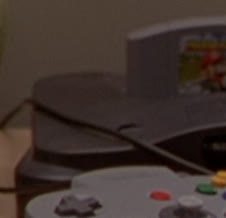 A close up of the image showing Mario Kart 64