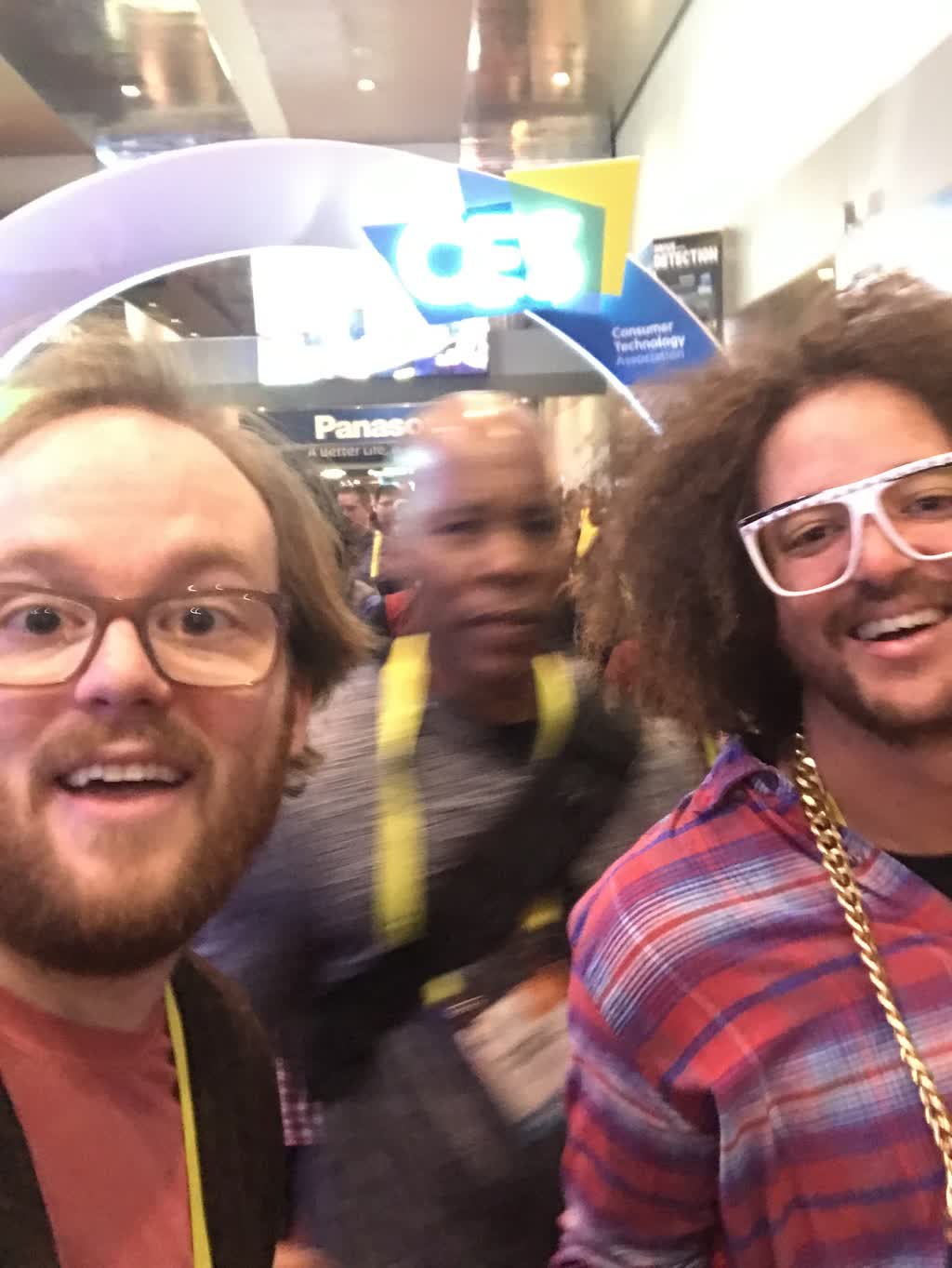 A picture of Peter with Redfoo
